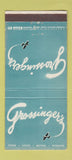 Matchbook Cover - Grossinger's NY  30 Stick