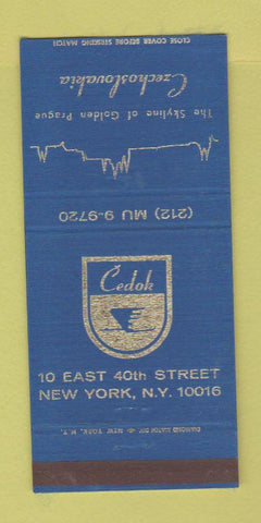Matchbook Cover - Cedok New York City 30 Strike