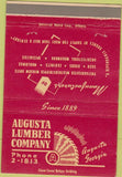 Matchbook Cover - Augusta Lumber Co GA golf back 40 Strike