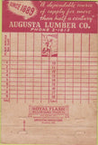 Matchbook Cover - Augusta Lumber Co GA golf back 40 Strike