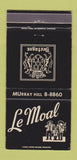 Matchbook Cover - Le Moal Bretagne New York City French 30 Strike