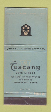 Matchbook Cover - The Tuscany Room New York City WORN 30 Stick