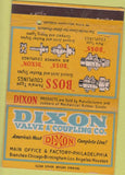 Matchbook Cover - Dixon Valve Coupling Co Philadelphia PA 40 Strike