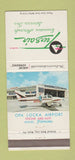 Matchbook Cover - Opa Locka Airport Miami FL Tursair Aircraft Sales 30 Strike