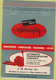 Matchbook Cover - Automatic Trnsport Chicago IL Fork Lifts 40 Strike
