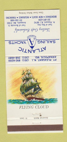 Matchbook Cover - Atlantic Sailing Yachts Annapolis MD Flying Cloud 30 Strike