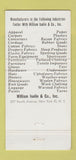 Matchbook Cover - William Iselin New York City 30 Strike
