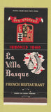 Matchbook Cover - La Villa Basque French Vernon CA 30 Strike