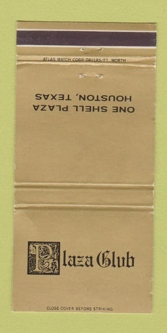 Matchbook Cover - Plaza Club Houston TX WEAR 30 Strike