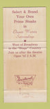 Matchbook Cover - Cattle Baron New York City WEAR 30 Strike
