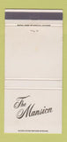 Matchbook Cover - The Mansion New York City 30 Strike