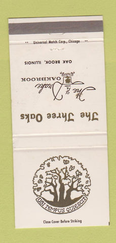 Matchbook Cover - Three Oaks Drake Oak Brook IL WEAR 30 Strike