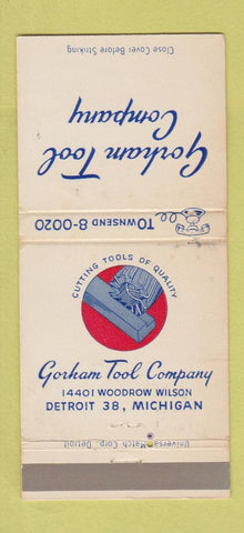 Matchbook Cover - Gorham Tool Detroit MI WEAR 30 Strike