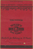 Matchbook Cover - Selfridge Norton Roofing Flanges Cleveland OH 40 Strike