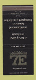 Matchbook Cover - 7E Supper Club De Forest WI 30 Strike