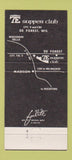 Matchbook Cover - 7E Supper Club De Forest WI 30 Strike