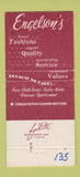 Matchbook Cover - Engelson's Clothes Minneapolis MN WEAR 30 Strike