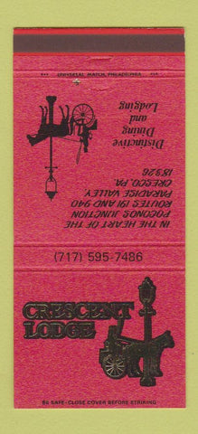 Matchbook Cover - Crescent Lodge Cresco PA 30 Strike