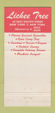 Matchbook Cover - The Lichee Tree New York City 30 Strike