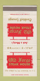 Matchbook Cover - Old Horse Steak House New York City 30 Strike