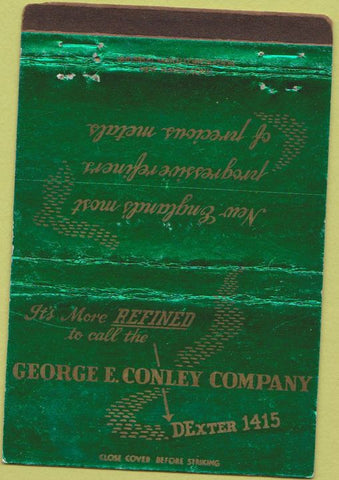 Matchbook Cover - Conley Co Metal Refiners Providence RI 40 Strike