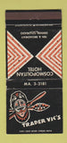Matchbook Cover - Trader Vic's Tiki Denver Colorado Cosmopolitan WEAR 30 Strike