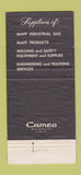 Matchbook Cover - Parkin Associates Roseville MI MAPP Gas Welding 30 Strike