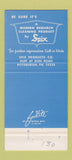 Matchbook Cover - Spix Products Pittsburgh PA Cleaning 30 Strike