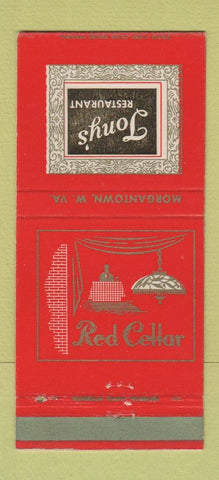 Matchbook Cover - Tony's Restaurant Morgantown WV WEAR 30 Strike