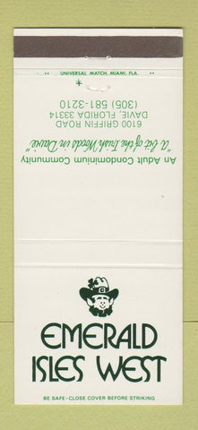 Matchbook Cover - Emerald Isles West Davie FL 30 Strike
