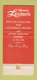 Matchbook Cover - Mamma Leone's New York City 30 Strike