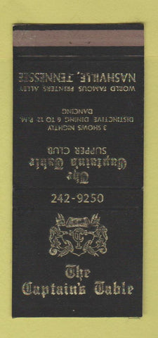 Matchbook Cover - Captain's Table Supper Club Nashville TN 30 Strike