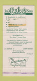 Matchbook Cover - Jos A Butler's Funeral Home Kansas City KS 1955 30 Strike