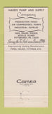 Matchbook Cover - Harris Pump and Supply Pittsburgh PA 30 Strike