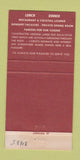 Matchbook Cover - Carlo's Restaurant Los Banos CA 30 Strike