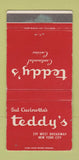 Matchbook Cover - Teddy's Restaurant New York City WEAR 30 Strike
