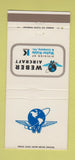 Matchbook Cover - Weber Aircraft Walter Kidde Burbank CA 30 Strike