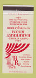 Matchbook Cover - Candy Striped Barberry Room New York City 30 Strike