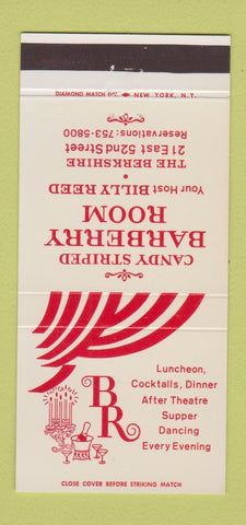 Matchbook Cover - Candy Striped Barberry Room New York City 30 Strike
