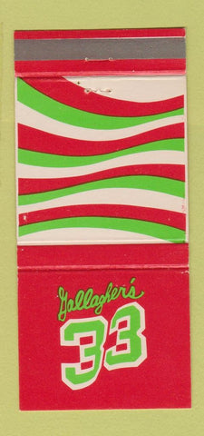 Matchbook Cover - Gallagher's 33 New York City 30 Strike