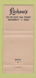 Matchbook Cover - Luchow's Restaurant New York City 30 Stick
