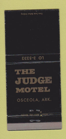 Matchbook Cover - Judge Motel Osceola AR 30 Strike