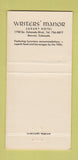 Matchbook Cover - Writers' Manor Denver Colorado WEAR 30 Strike