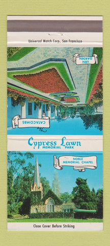 Matchbook Cover - Cypress Lawn Funeral Home Colma CA 30 Strike