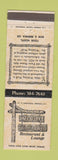 Matchbook Cover - Ye Olde Wishing Well Saratoga Springs NY