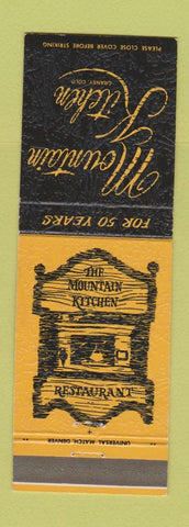 Matchbook Cover - Mountain kitchen Restaurant Granby Colorado