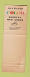 Matchbook Cover - RCA Color TV