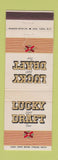 Matchbook Cover - Lucky Draft Beer