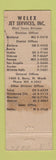 Matchbook Cover - Welex Jet Perforating Midland Abilene TX WEAR