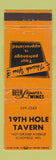 Matchbook Cover - 19th Hole Tavern Schofield WI